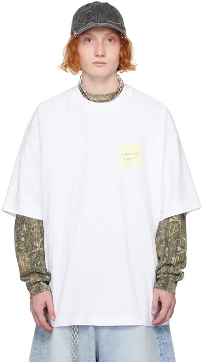 Vetements White Sticker T-shirt