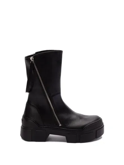 Vic Matie Gospel High Heels Ankle Boots In Black Leather