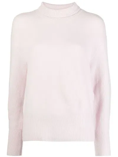 Vince Brushed-finish Roll-neck Sweater In Pink