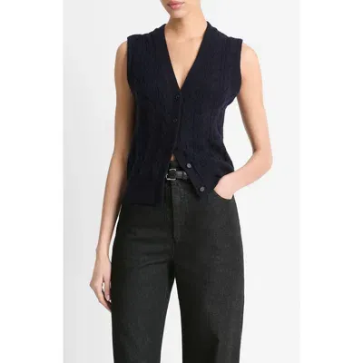 Vince Cable Wool Blend Sweater Vest In Coastal