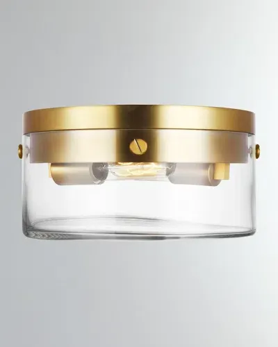 Visual Comfort Studio 2 - Light Flush Mount Garrett By Chapman & Myers In Burnished Brass