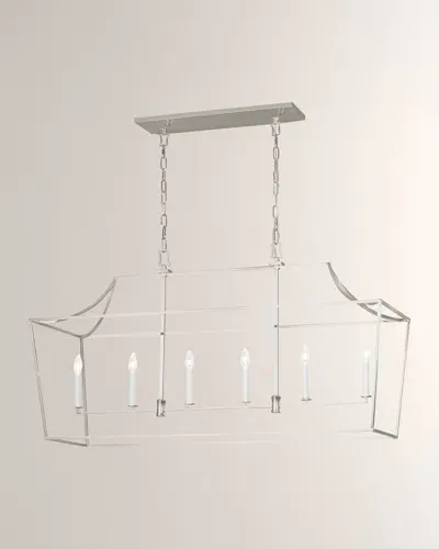 Visual Comfort Studio 6 - Light Linear Lantern Southold By Chapman & Myers In Polished Nickel