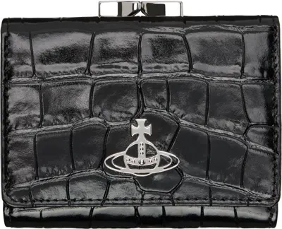 Vivienne Westwood Black Small Frame Wallet