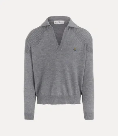 Vivienne Westwood Football Polo Wool Grey S Men