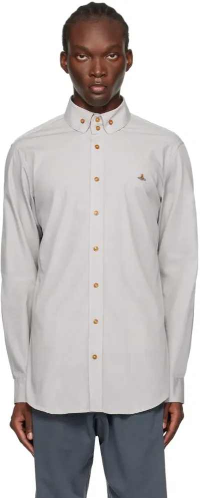 Vivienne Westwood Gray Two Button Krall Shirt In Ss24-p409