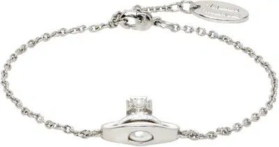 Vivienne Westwood Silver Simonetta Bas Relief Bracelet In Metallic