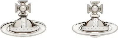 Vivienne Westwood Silver Simonetta Bas Relief Earrings In Metallic