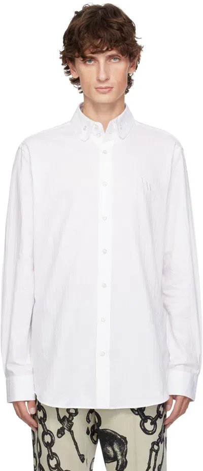 Vivienne Westwood White Two Button Krall Shirt In Aw24-a203