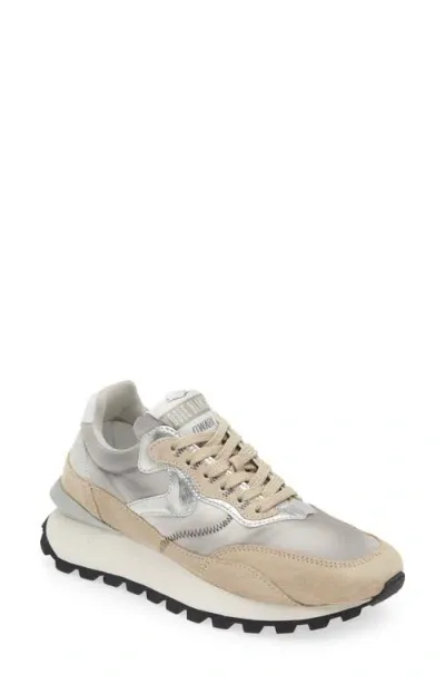 Voile Blanche Qwark Hype Sneaker In Beige Grey