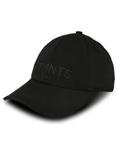 Vtmnts Embroidered Cotton Cap In Black