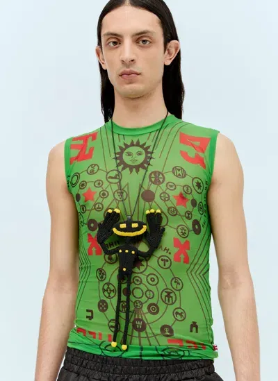 Walter Van Beirendonck Alien Friend Necklace In Black