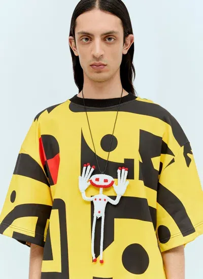 Walter Van Beirendonck Alien Friend Necklace In White