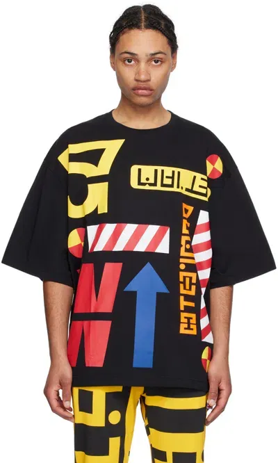 Walter Van Beirendonck Black Printed T-shirt In Cc37 Black