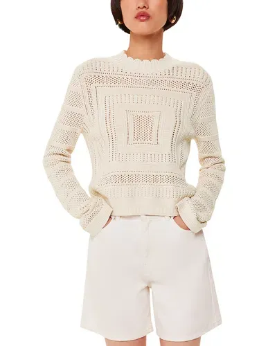 Whistles Crocheted Sweater In Ivory