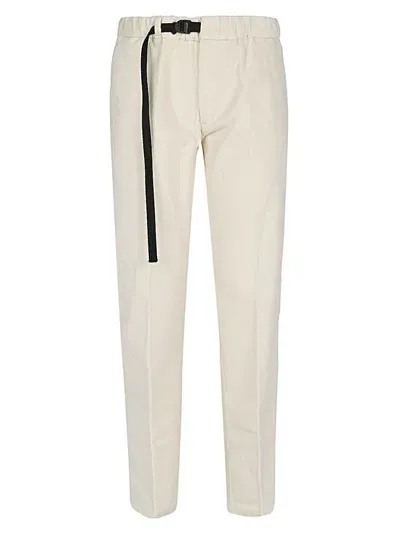 White Sand Viscose Trousers In White