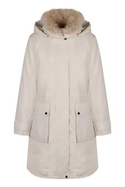 Woolrich Arctic Medium Hooded Parka In White