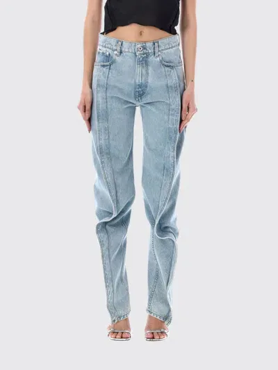 Y/project High-waisted Organic Cotton Denim Jeans In 牛仔布