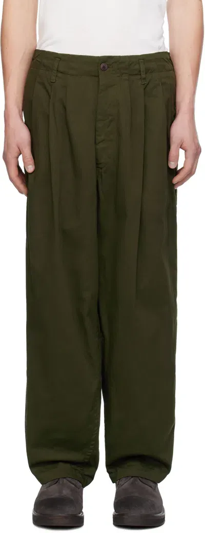 Ys For Men Khaki Katsuragi Trousers In 1 Khaki