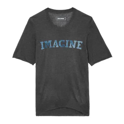 Zadig & Voltaire Ida Imagine Cashmere Jumper In Grey