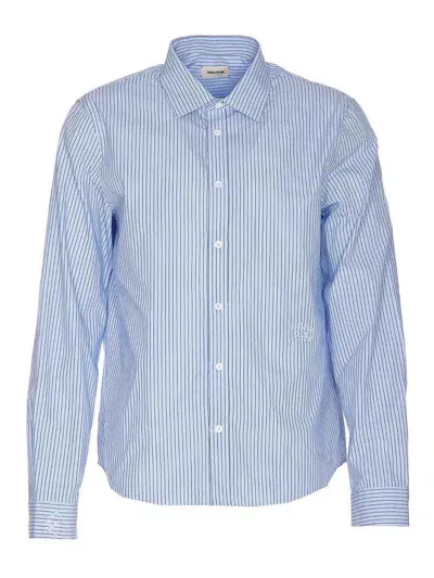 Zadig & Voltaire Stan Striped Shirt In Blue