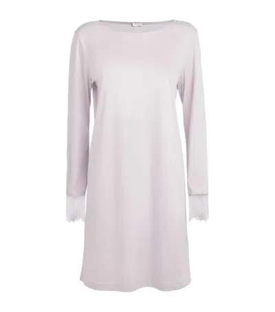 Zimmerli Sea Island Cotton Sleepshirt In Purple