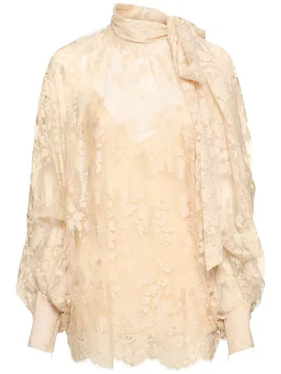 Zimmermann Light Beige Illustration Blouse