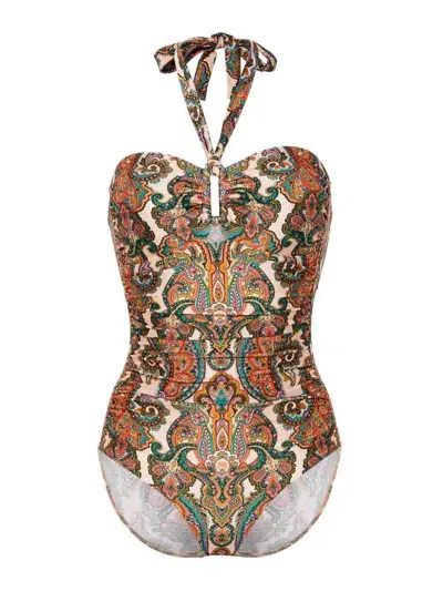 Zimmermann Paisley Print One-piece Swimsuit In Multicolor