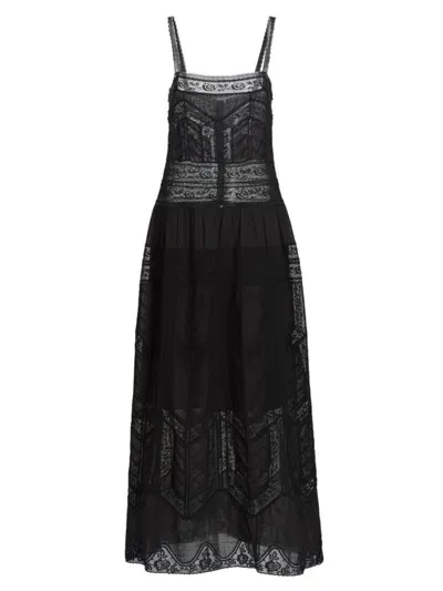 Zimmermann Women's Halliday Lace Slip Maxi Dress In Black