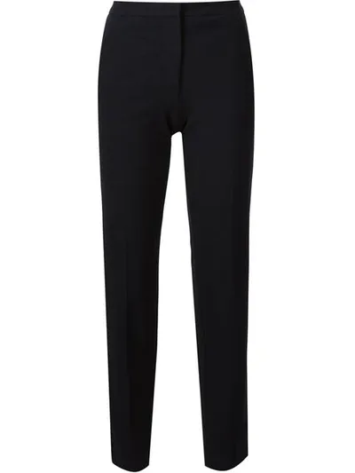 Derek Lam Flat-front Cotton-blend Pants In Black