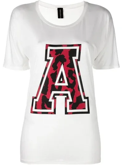 Alexandre Vauthier Varsity Style T-shirt In White