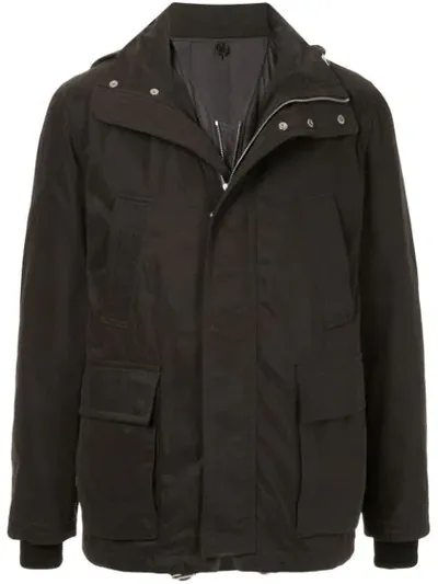 Cerruti 1881 Kapuzenjacke Im Utility-look In Black