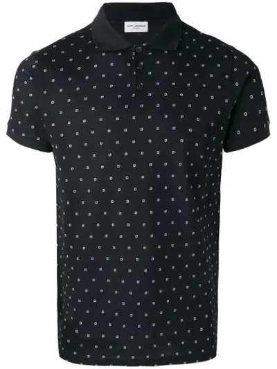 Saint Laurent Basic Polo Shirt In Black