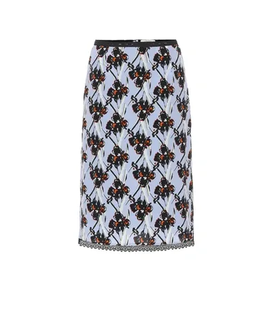 Dorothee Schumacher Flower Breeze Silk-blend Skirt In Blue