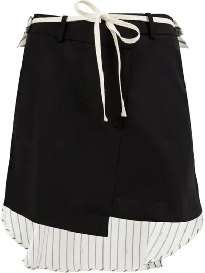 Monse Asymmetric Hem Skirt In Black