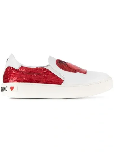 Love Moschino Heart Sneakers In White