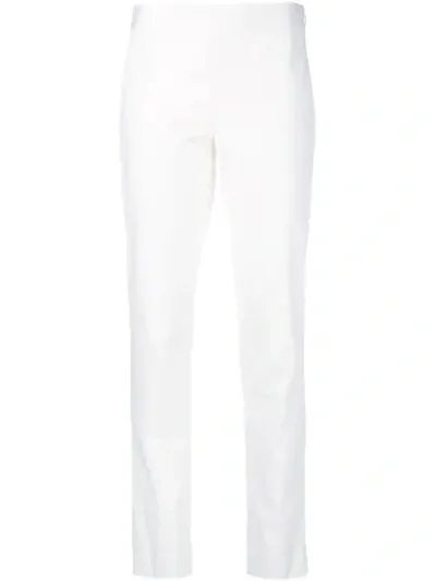 Josie Natori Slim Ankle Trousers In White