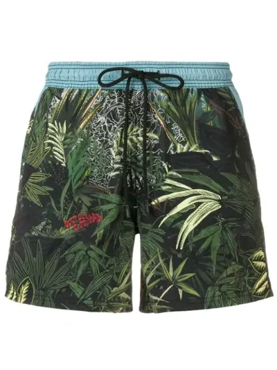 Etro Tropical Print Swim Shorts In Multicolor