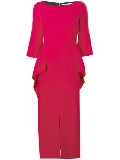 Roland Mouret Crane Dress In Red