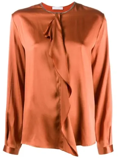 Fabiana Filippi Ruffled Detail Blouse In Orange