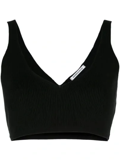 Georgia Alice Ribbed Bralet In Black