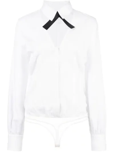 Fleur Du Mal Shirting Neck Tie Body In White