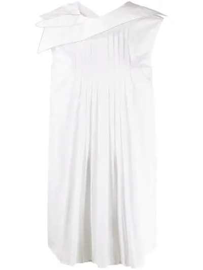 Marni Pleated Sleeveless Blouse In White