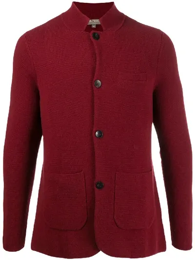 N•peal Knitted Blazer Jacket In Red