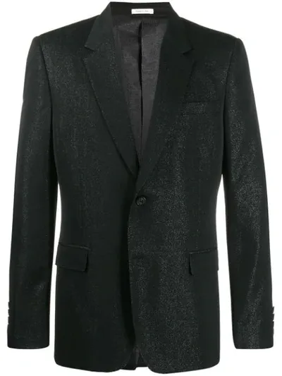 Alexander Mcqueen Glitter Blazer In Black