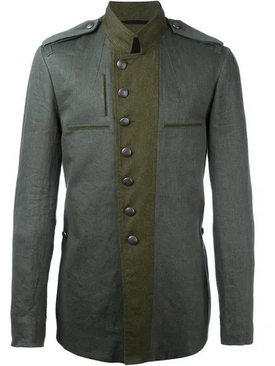 Ann Demeulemeester Military Jacket In Green