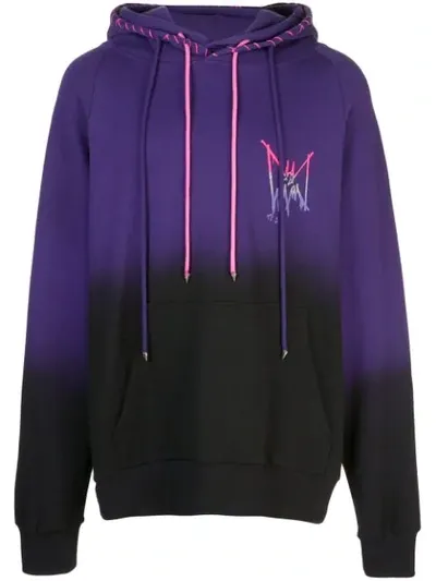 Mjb Marc Jacques Burton Double Ombré-effect Hoodie In Purple