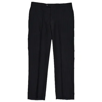 Pre-owned Corneliani Wool Trousers In Black