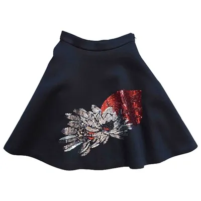 Pre-owned P.a.r.o.s.h Mini Skirt In Black