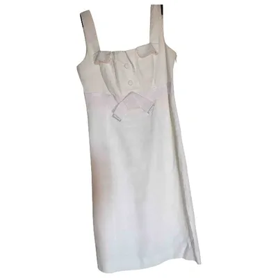 Pre-owned Paule Ka Mini Dress In White