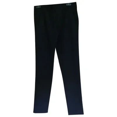 Pre-owned Costume National Wool Straight Pants In Black